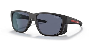 Prada Herren DG009R Sonnenbrille, Black Rubber/Blue, Einheitsgröße (Herstellergröße: 65) im Sale